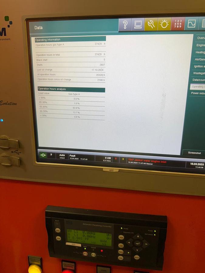 Used 3 x MWM TCG 2020 V20 GAS GENERATOR 6MW Power Plant