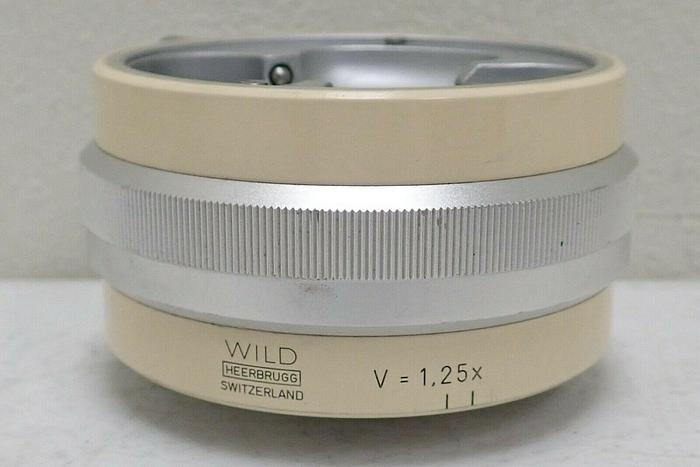 Used Wild Heerbrugg V=1.25x M5 Microscope Dual Iris Diaphragm w/ Photo Tube