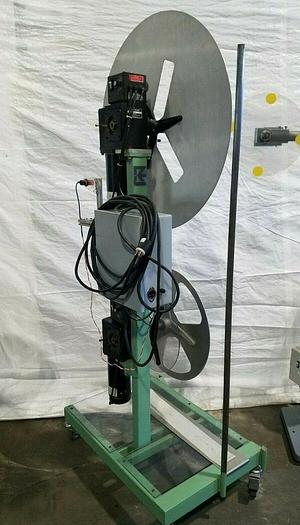 Used Rapid Motorized Double Reel paper Inter-Leaf Stock Coiler Payoff Stamping Feed