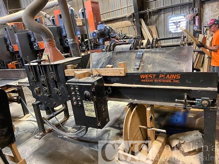 Used West Plains Resaw with Run Around, Deduster & Pendu Stacker