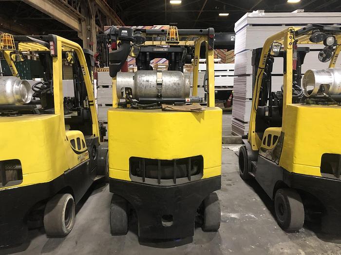 Used 8,000 POUND HYSTER MODEL S80FTBCS MFG. 2013 85" LOWERED MAST