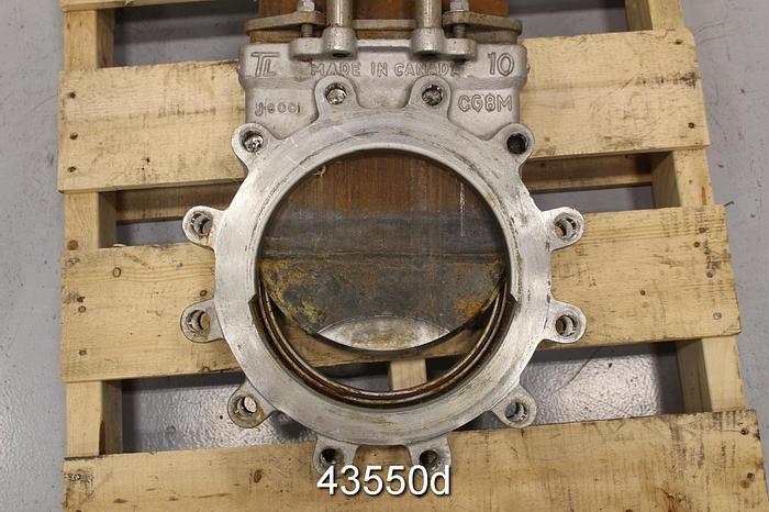 Used True Line 10" Hand Operated Knife Gate Valve #43550