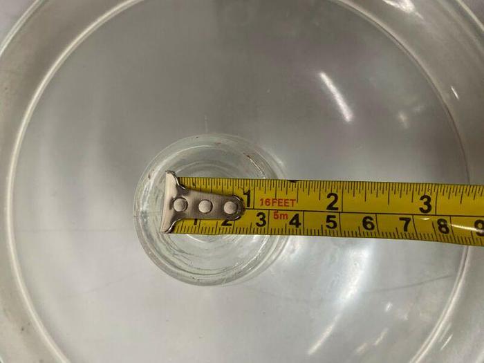 Used 12" Diameter Glass Laboratory Top w/ Sealed Top