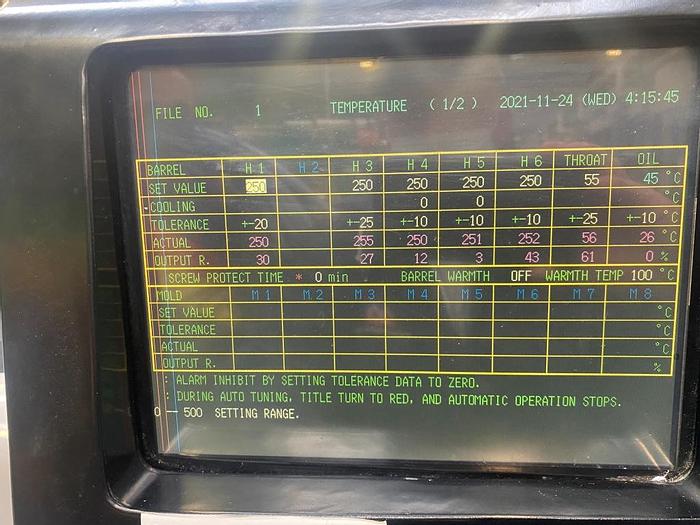 Used 1997 Meiki M-50C- DM Injection Moulding Machine