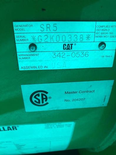 Caterpillar generators Marine Tier II with class certificates