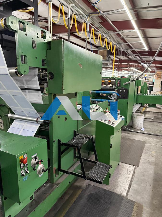 Used 1992 RDP 200 Pressure Sealer Press with Interflex Double Coater 6 Color Press (6 color double numbering front & bock) 22” x 20.5” web width