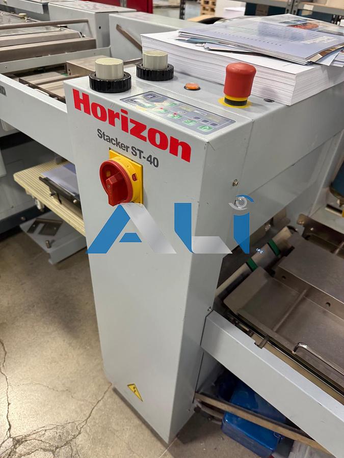 Used 2003 Horizon Stichliner 5 Tower, 3 Knife Saddle Stitcher, collator 9 x 12