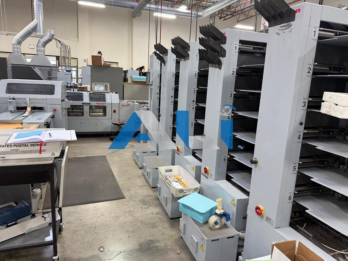 Used 2003 Horizon Stichliner 5 Tower, 3 Knife Saddle Stitcher, collator 9 x 12