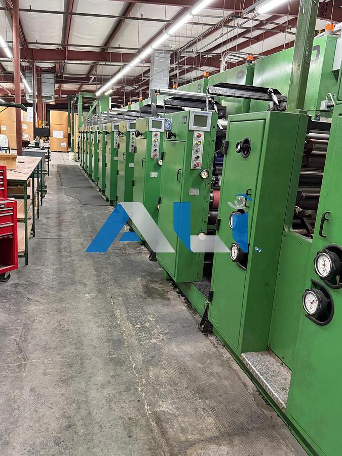 Used RDP 260 10 Color Scratch Off Press 22” x 26 ½” web width