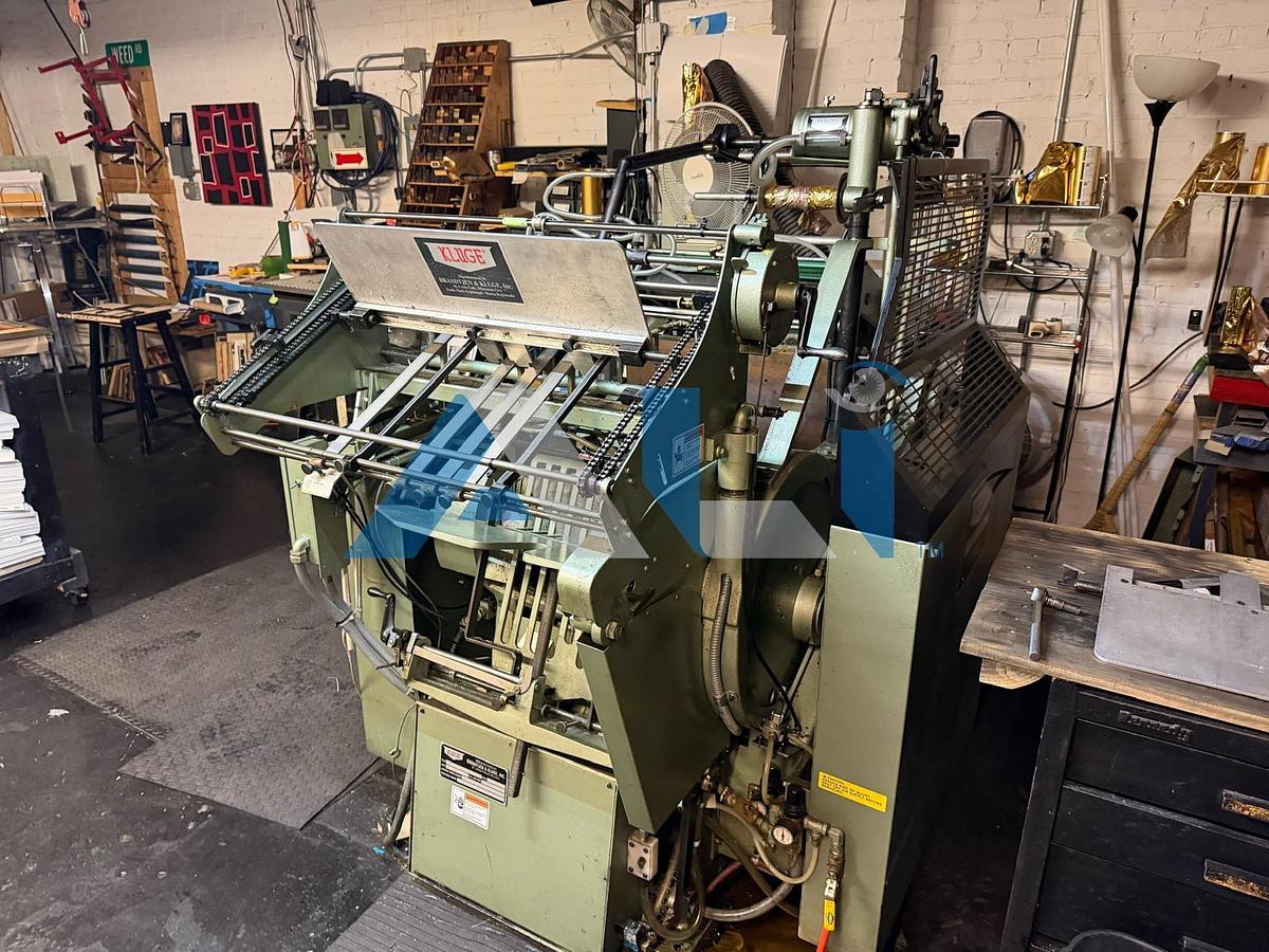 Used Kluge 14x22 EHD Die Cutter and Foil Press