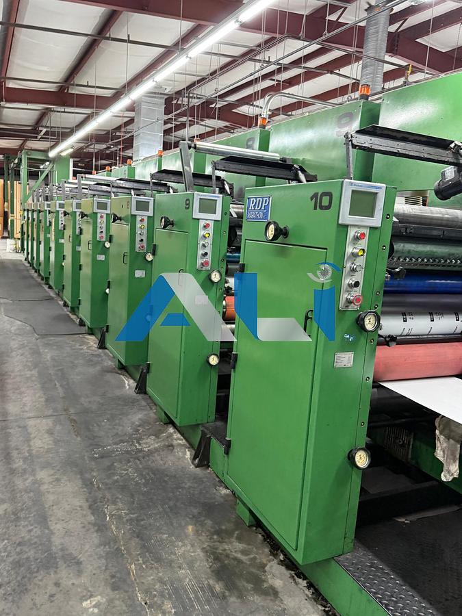 Used RDP 260 10 Color Scratch Off Press 22” x 26 ½” web width