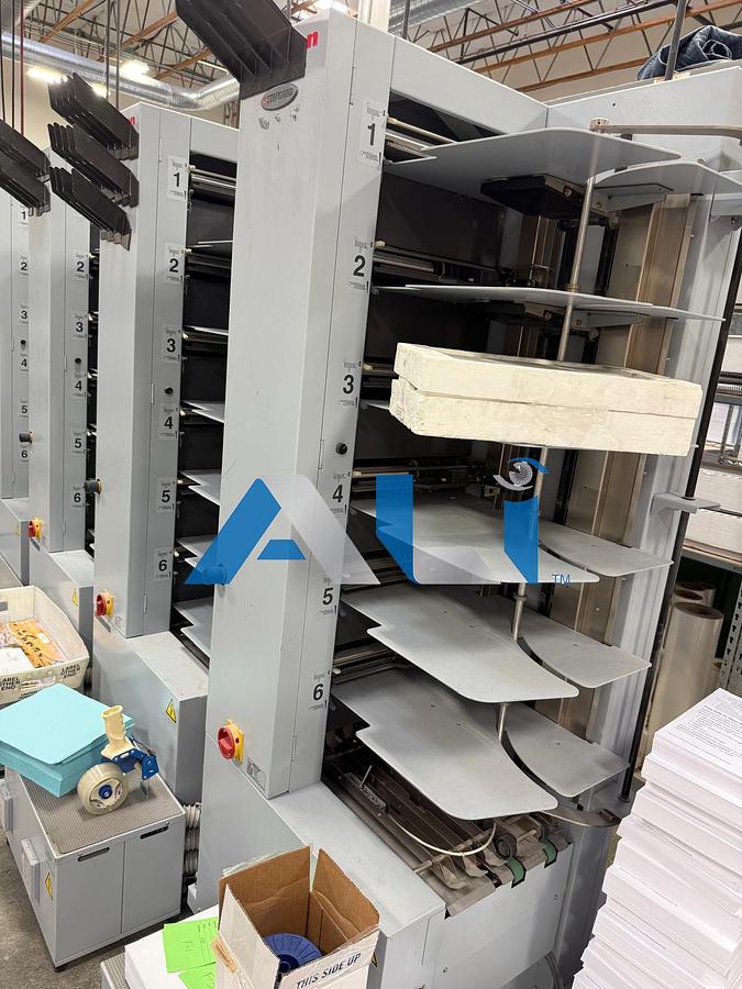 Used 2003 Horizon Stichliner 5 Tower, 3 Knife Saddle Stitcher, collator 9 x 12