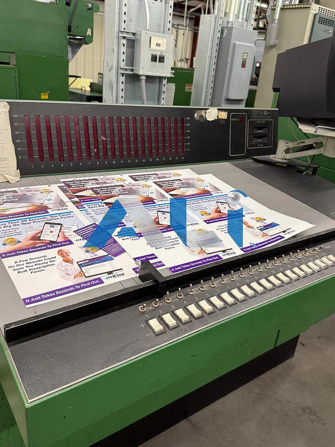 Used RDP 260 10 Color Scratch Off Press 22” x 26 ½” web width