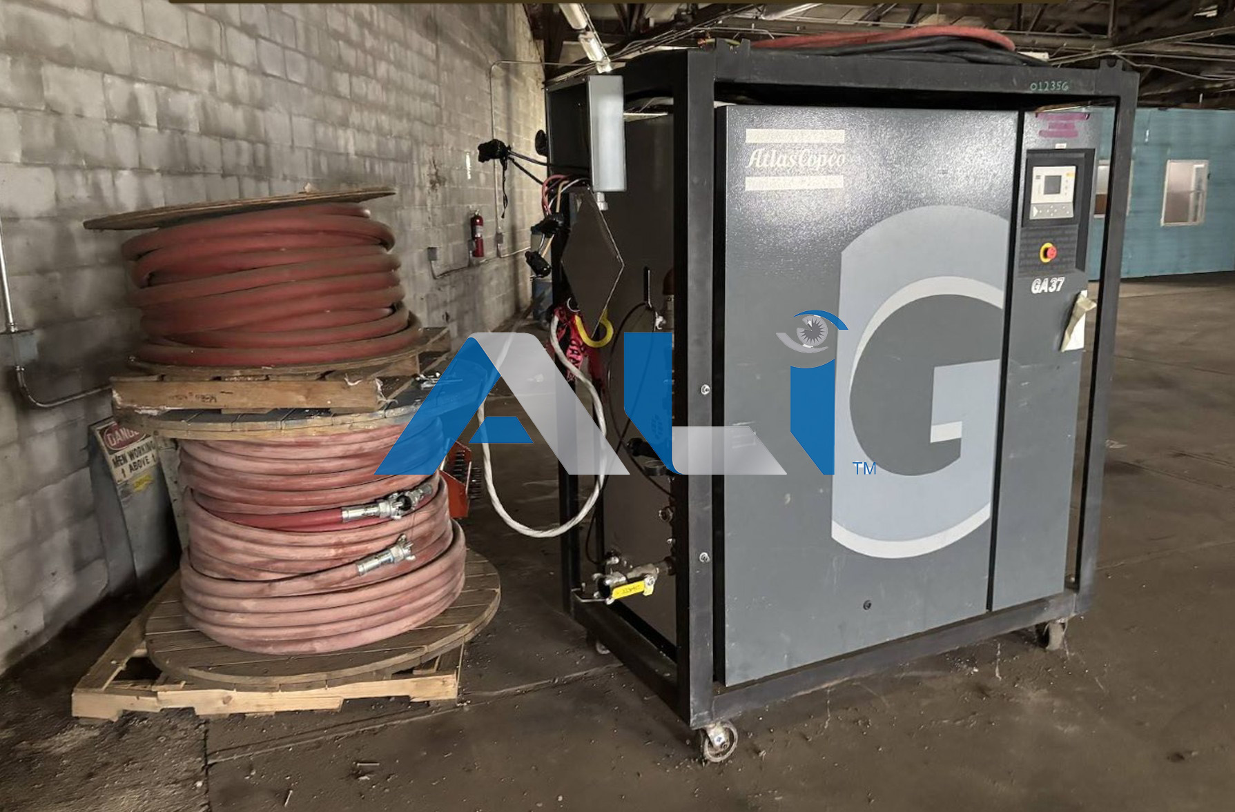 Used 2012 Atlas Copco GA37 50 HP Rotary Screw Compressor 