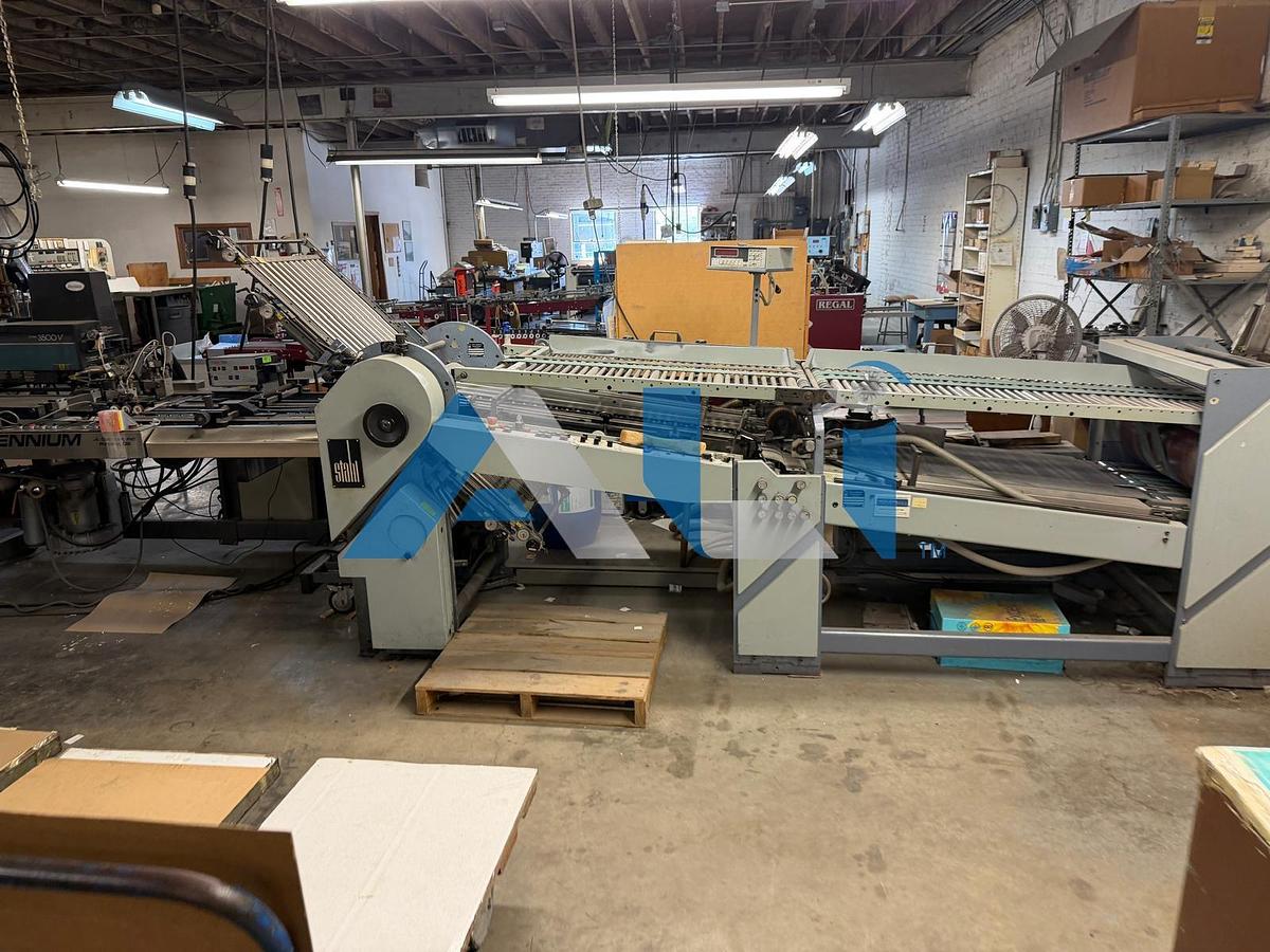 Used 1990 Stahl Folder 4/4/4 Continuous Feed w/ 8pg, 16pg & Del