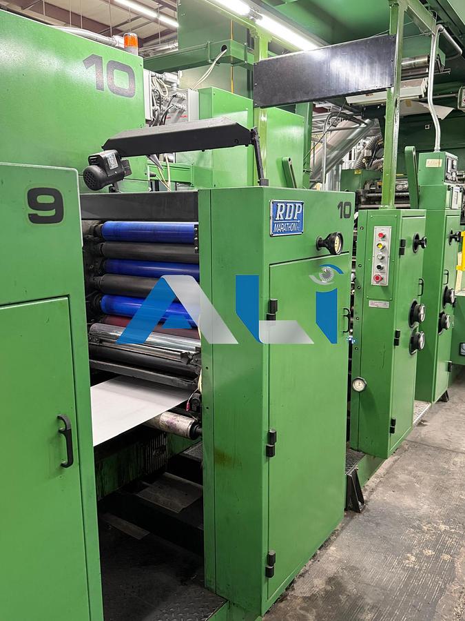 Used RDP 260 10 Color Scratch Off Press 22” x 26 ½” web width