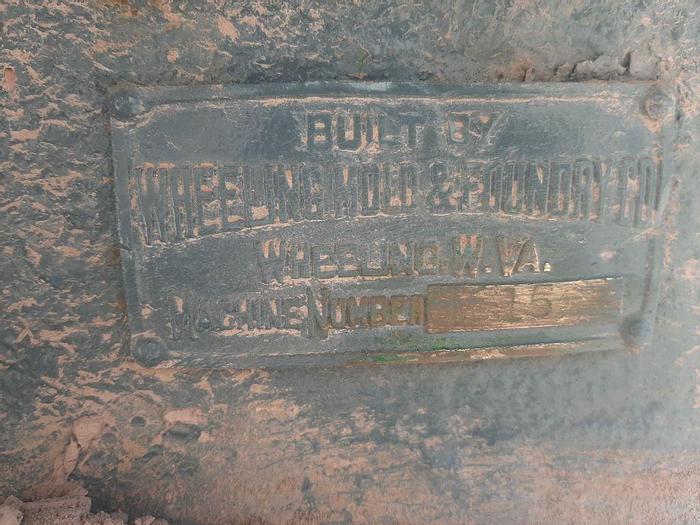 Used Crusher, Jaw, 9" x 16", 15 HP, Wheeling Mold & Foundry #S744361