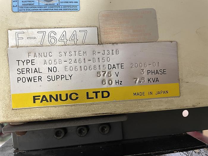 Used FANUC FANUC ARC MATE 120iB MIG WELDING CELL WITH LINCOLN 455M AND INDEX TABLE 5' X 8' RJ3iB CONTROL