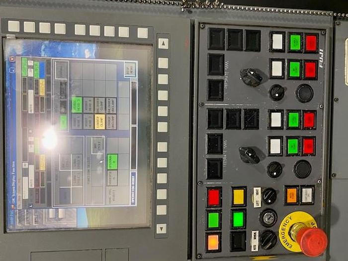 Used FUJI TNW 3500 TR TWIN SPINDLE TWIN TURRET CNC LATHES WITH GANTRY