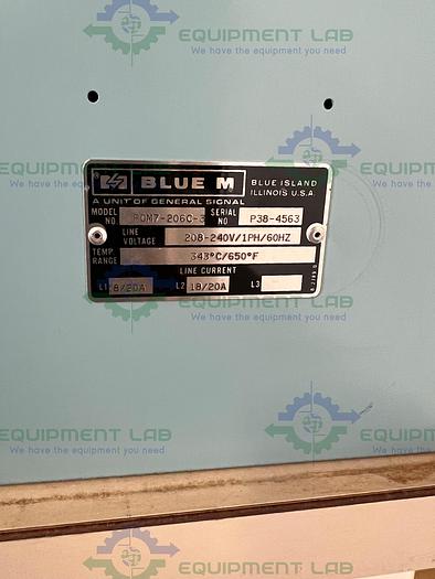 Used Blue M  POM7-206C-3 Laboratory Oven  343°C / 650°F w/ Touch Master Control, Stand