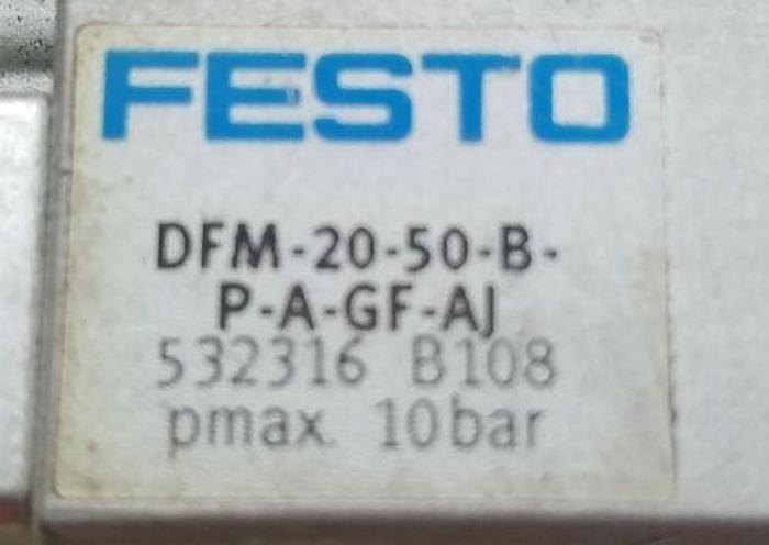 Used Festo Pneumatic Guided Cylinder DFM-20-50-B-P-A-GF-AJ