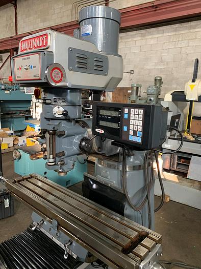 Used 9" X 42", MAXIMART 2VS, VERTICAL MILLING MACHINE