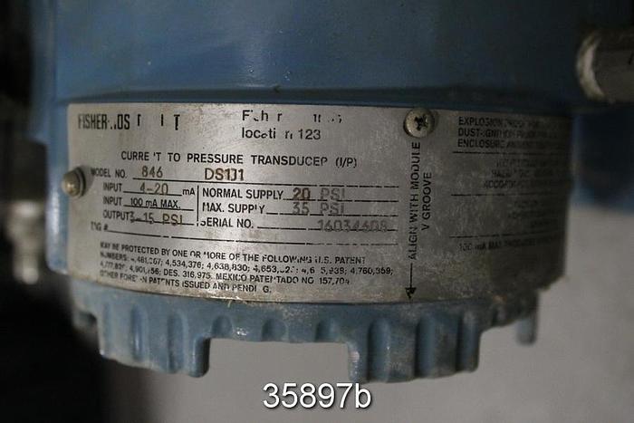 Used Fisher Rosemount 846 Current to Pressure Transducer #35897