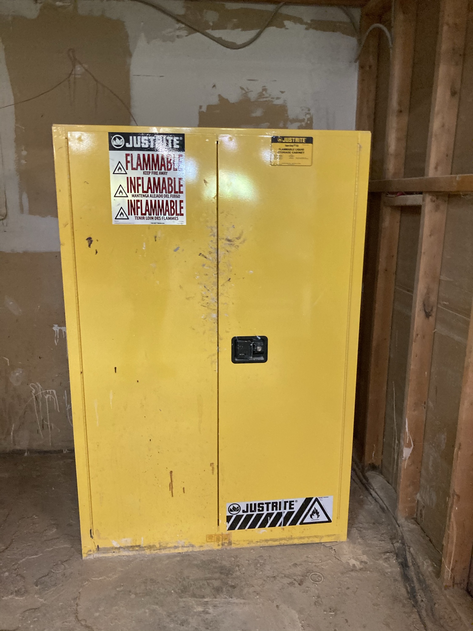 Used Justrite Flammable Liquid Storage Cabinet