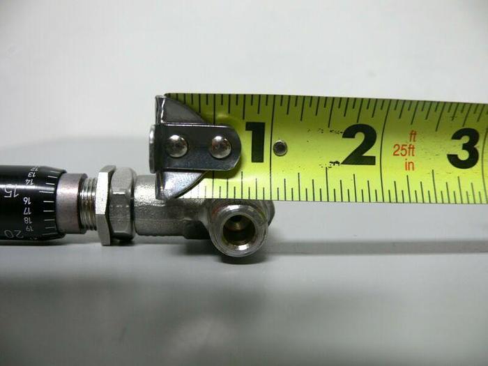 Used Lot of 2 - Parker Hannifin 4M-NLL-V-SS-V 316 SS Metering Valve with 1/4" NPT(M)