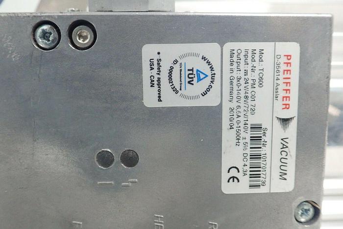 Used Pfeiffer TMH 261-250-040 3P Agilent G2571-80210 Vacuum Pump w/ TC600 Controller