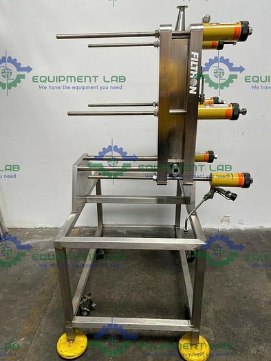 Used Pall Filtron 28 3/4" x 18 3/4" Cassete Filter Holder w/ Enerpac RCH-123 Cylinder