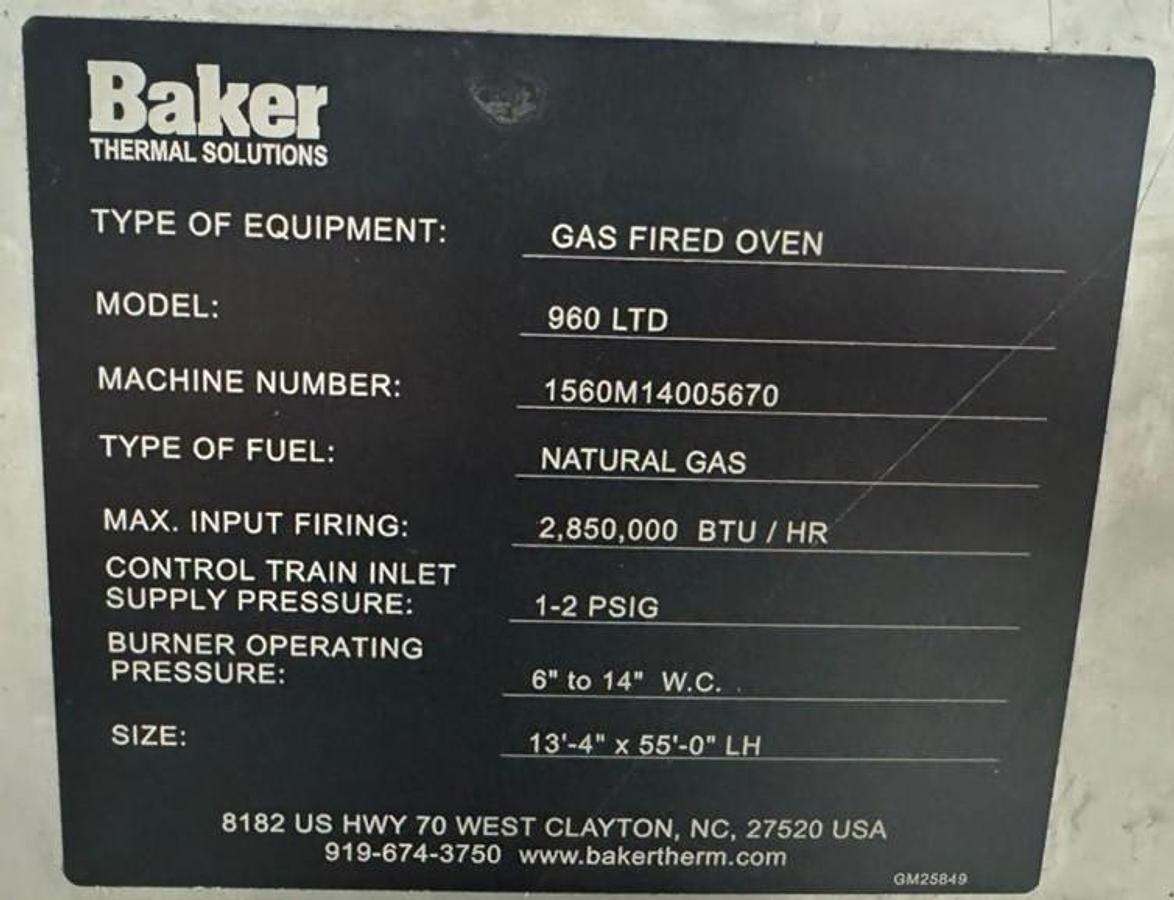 Used 2015 Baker Thermal Solutions 960 LTD
