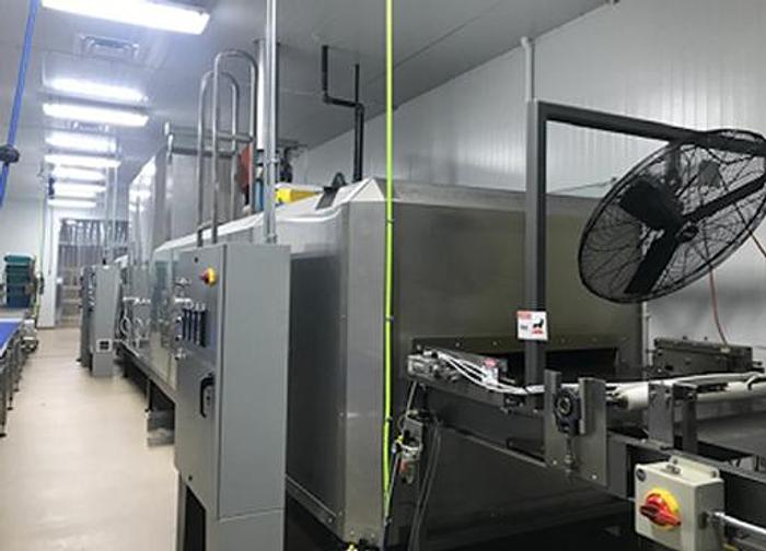 Used APV Rebuilt Cookie Line - Rotary Moulder, Over Band Wire Cut, Oven, Cooling Conveyor