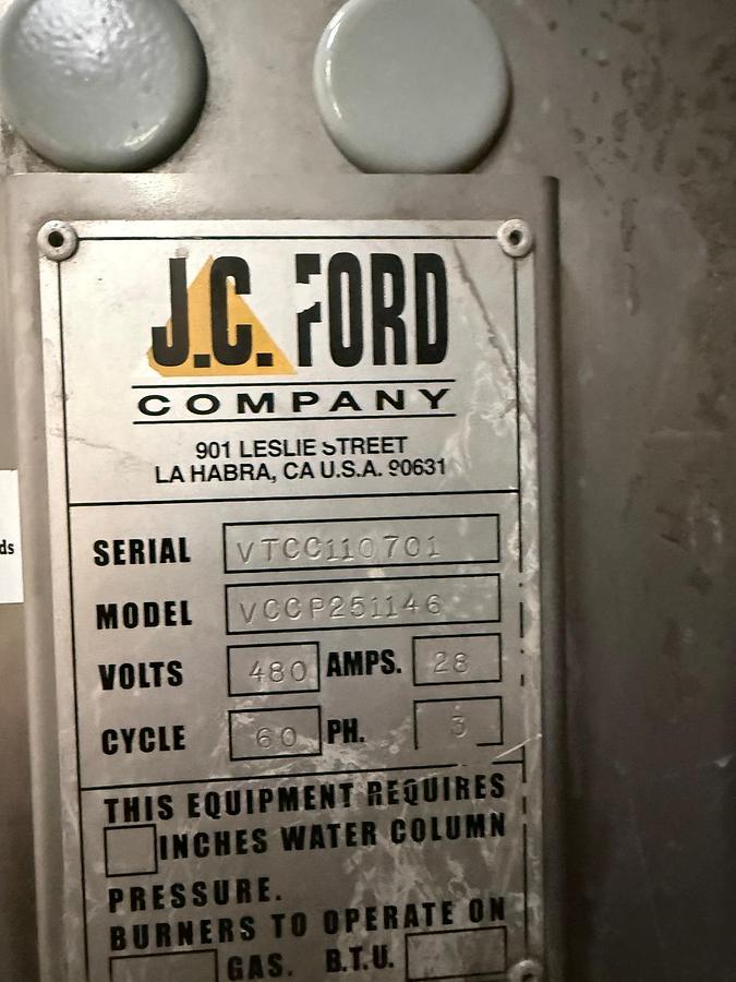 Used JC Ford Tortilla Line - Divider to Stacker