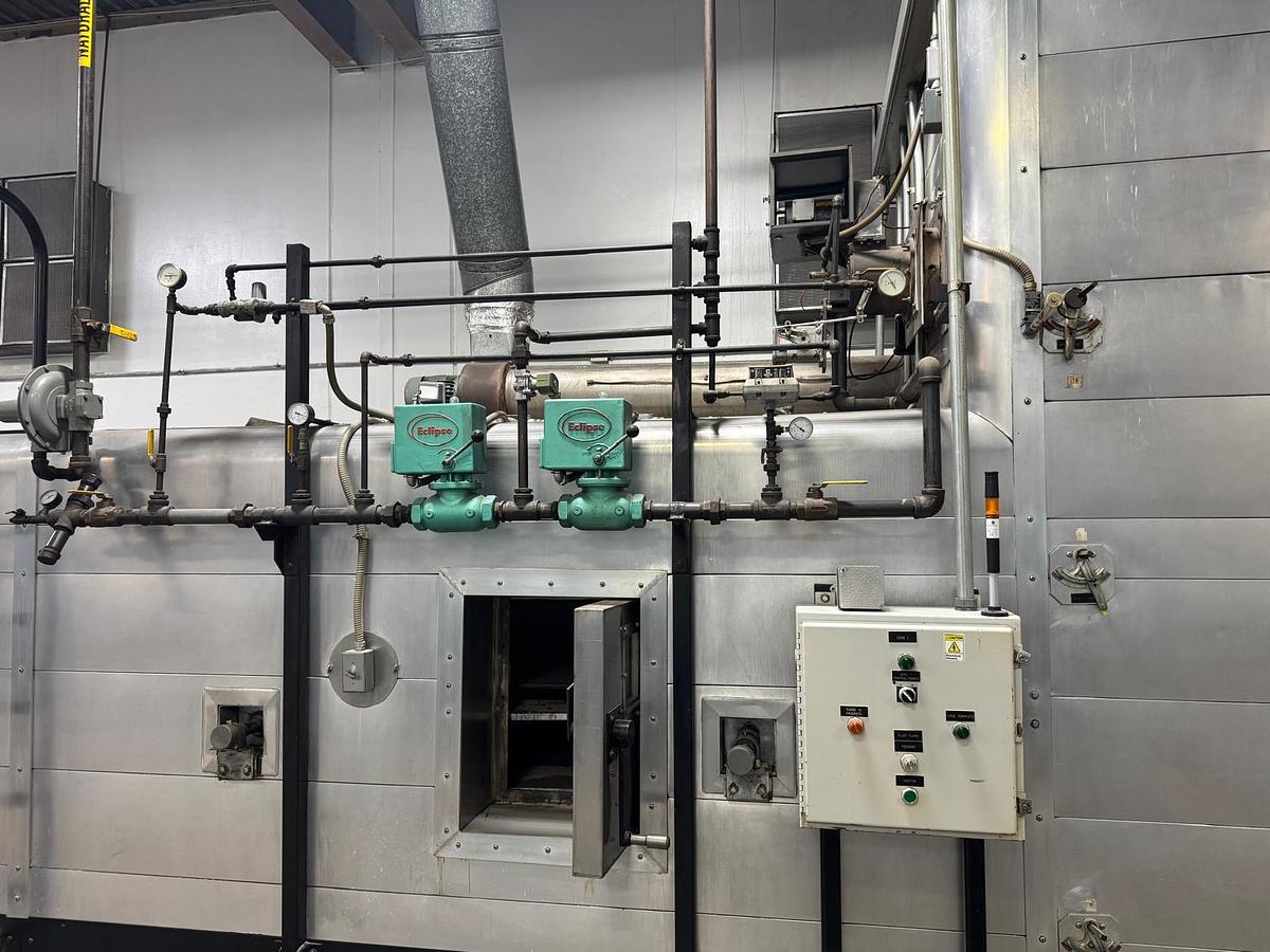 Used APV - 180 ft 3 Zone Tunnel Oven and APV Spritz Wirecut