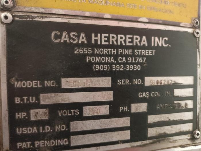 Used Casa Herrera / Winkler - Flour Tortilla Line