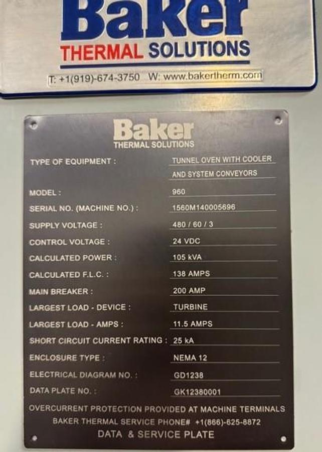 Used 2015 Baker Thermal Solutions 960 LTD