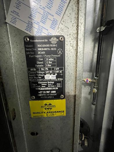 Used McAdams M180-2 Rack Oven