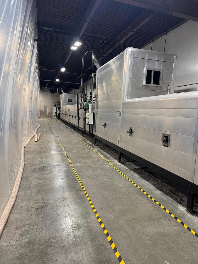 Used APV - 180 ft 3 Zone Tunnel Oven and APV Spritz Wirecut