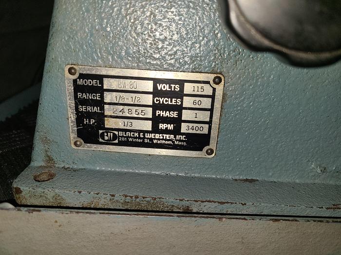 Used Black and Webster End Mill Drill Tool Grinder Sharpener