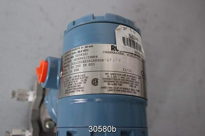 Unused Rosemount 2051CD2A02A1AK6D4H2B1M5 Pressure Transmitter #30580