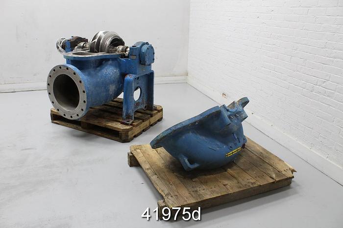 Used Goulds 3415 14x16x18 Split Case Pump, CF8M Casing, 6-Vane SS 17.1875 Impeller #41975