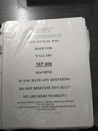 Used Modern Packaging Model MP 606 SL 1 x 8 Filling Machine