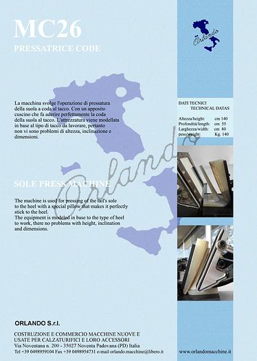 MC26 - PRESSATRICE CODE / SOLE PRESS MACHINE