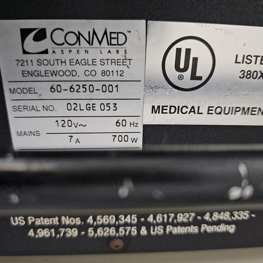 Used Conmed Aspen Excalibur Plus PC Electrosurgical Generator With Footswitch