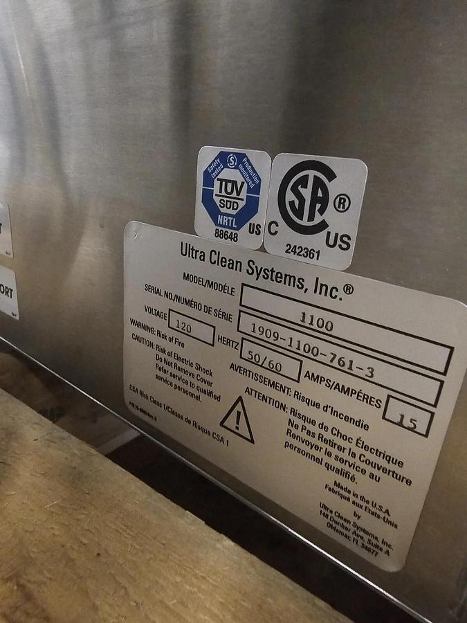 Used Ultra Clean Systems, Inc Model 1100 Cannulated Instrument Cleaning System