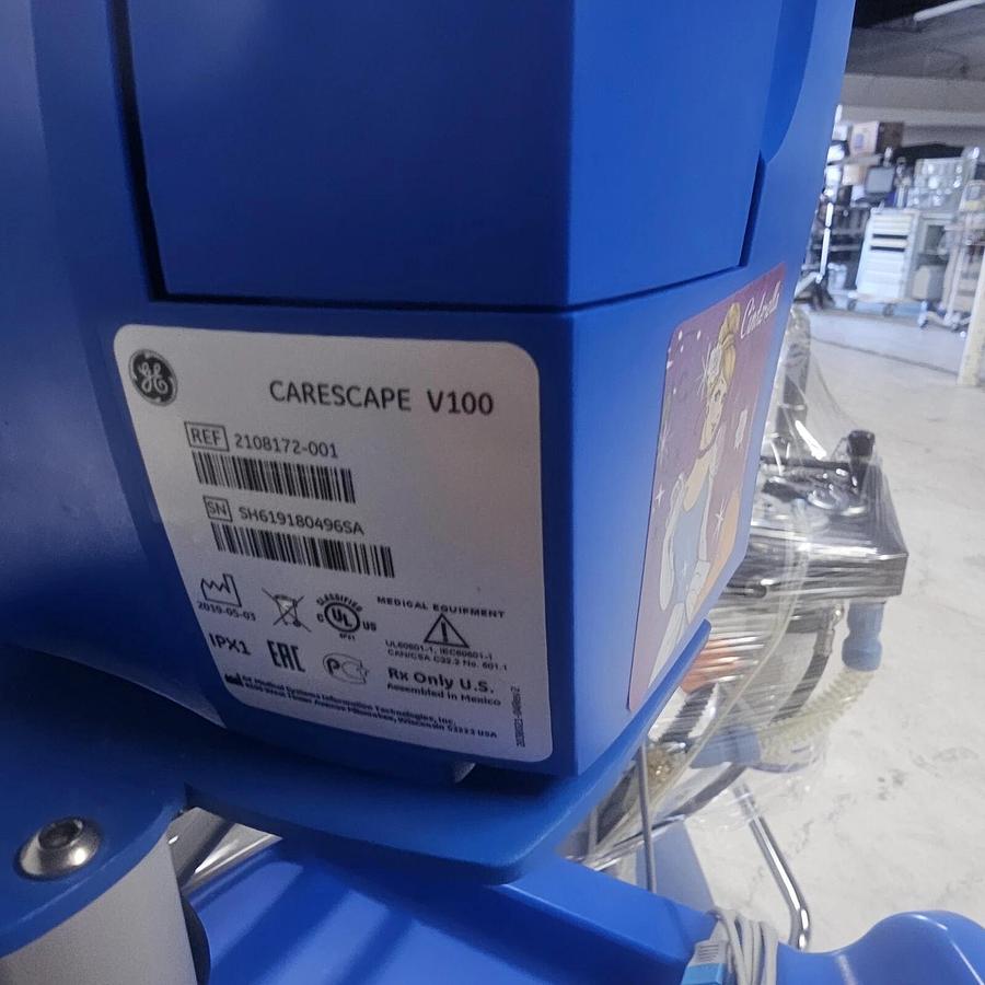 Used GE Carescape V100 Dinamap Patient Vital Sign Monitor SpO2 Blood Pressure Temp