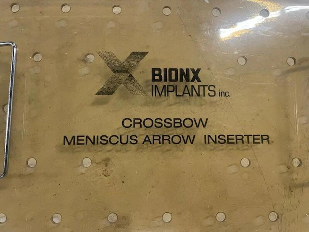Used Bionx Implants Crossbow Meniscus Arrow Inserter Instrument Set