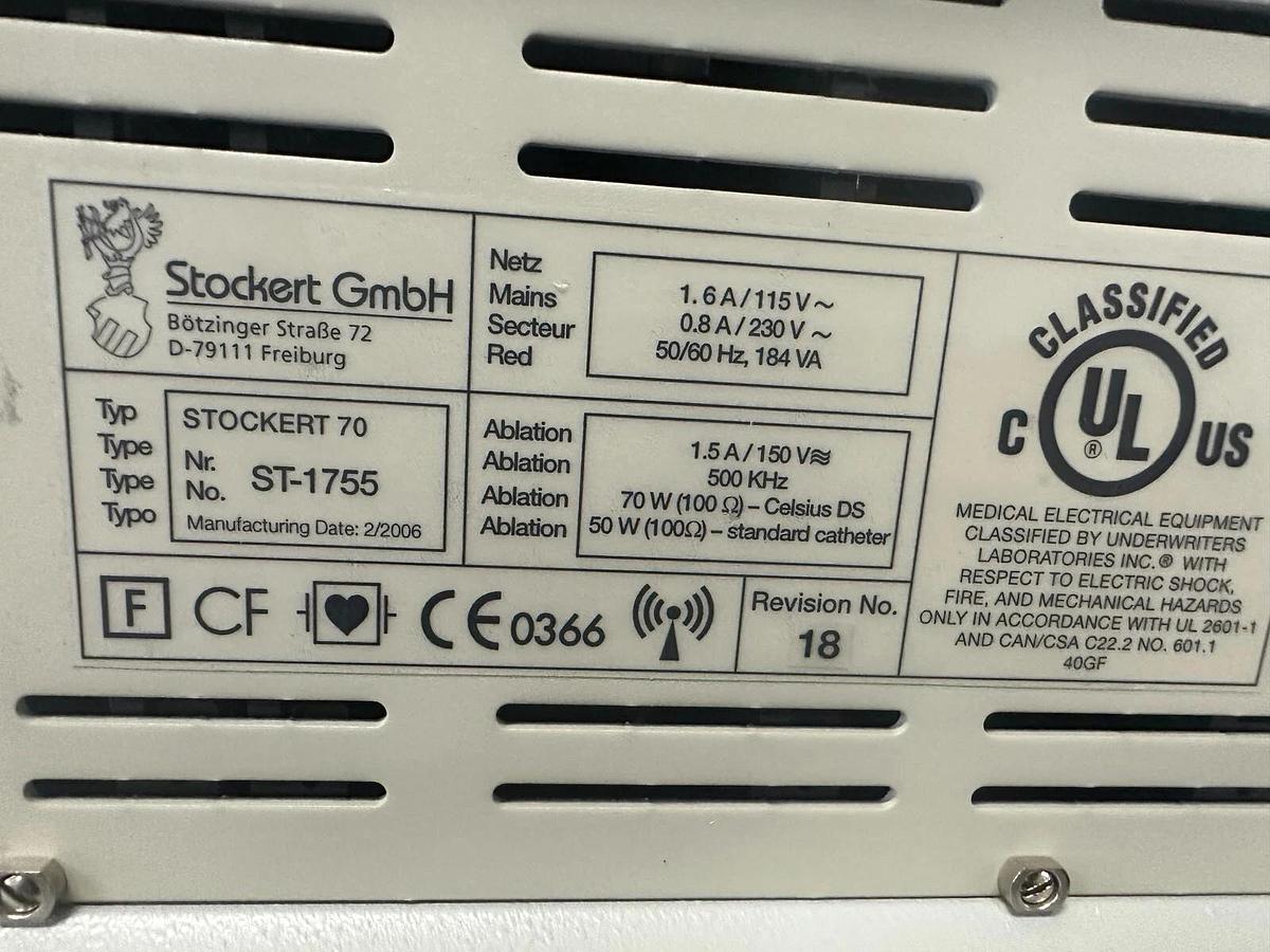 Used Biosense Webster Stockert 70 Unit