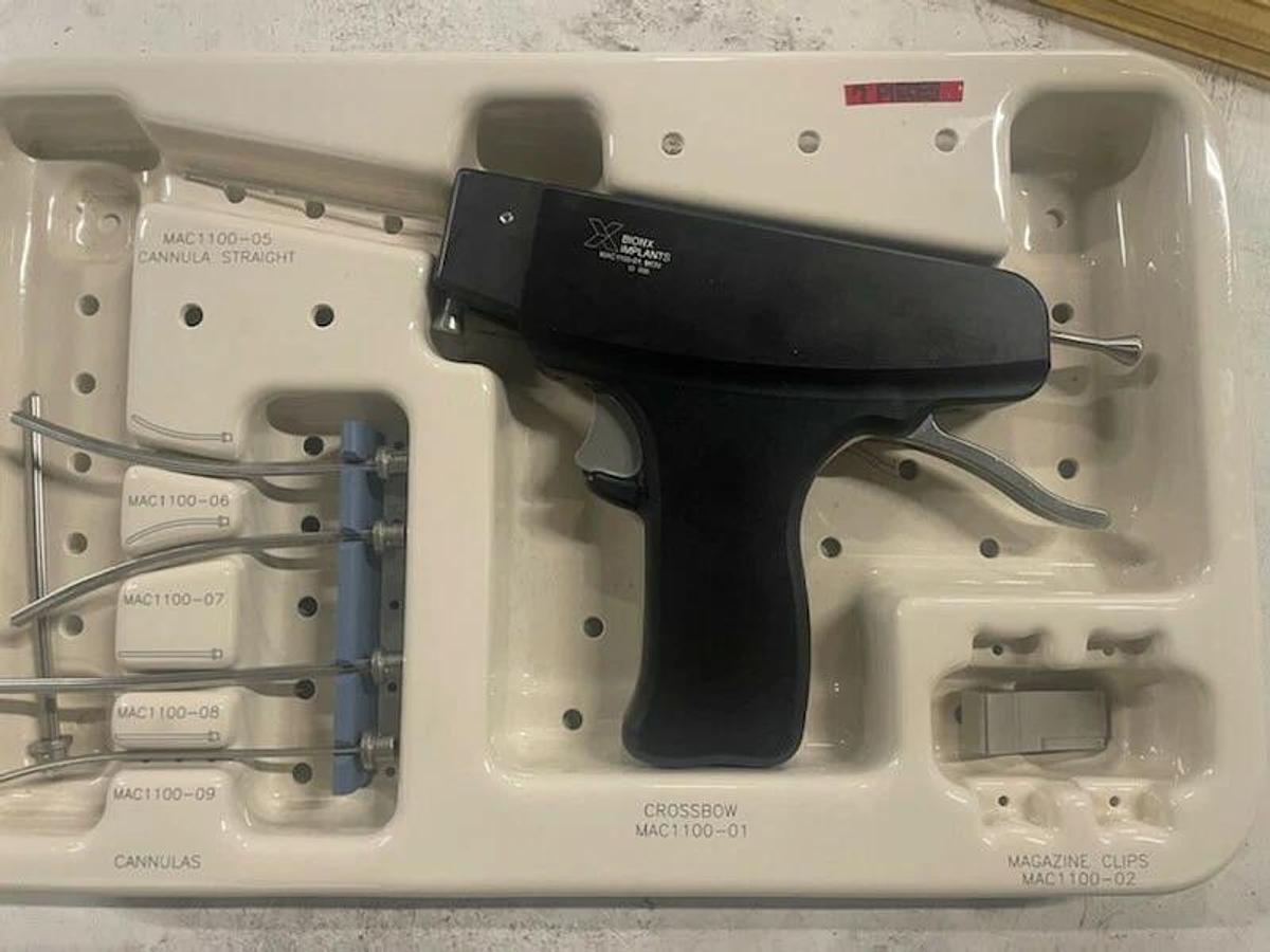 Used Bionx Implants Crossbow Meniscus Arrow Inserter Instrument Set